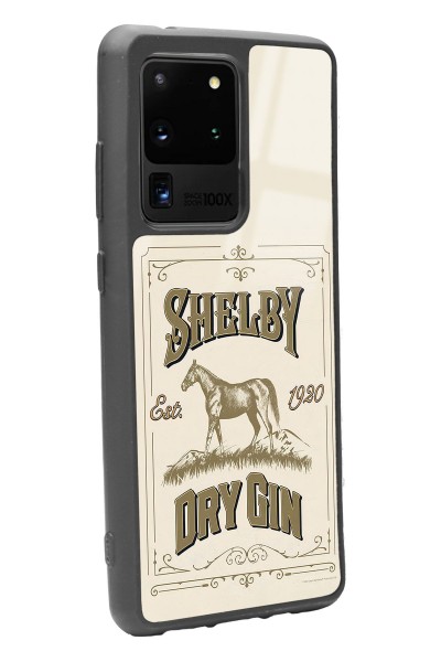 Samsung S20 Ultra Peaky Blinders Shelby Dry Gin Tasarımlı Glossy Telefon Kılıfı