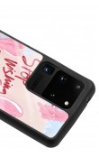 Samsung S20 Ultra Pembe Motto Tasarımlı Glossy Telefon Kılıfı