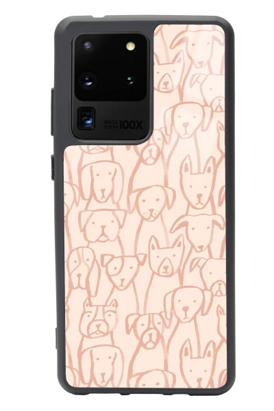 Samsung S20 Ultra Pink Dog Tasarımlı Glossy Telefon Kılıfı