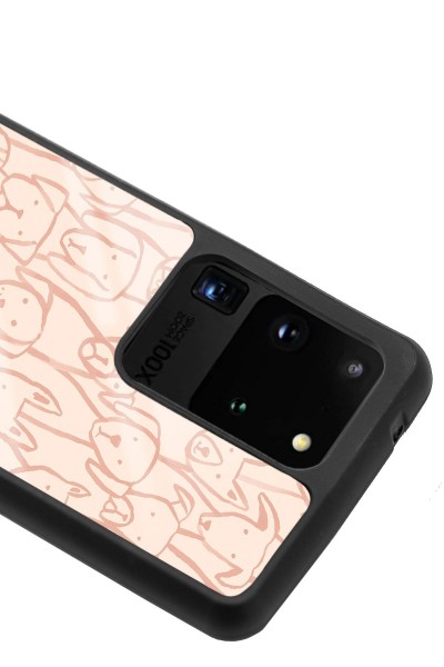 Samsung S20 Ultra Pink Dog Tasarımlı Glossy Telefon Kılıfı