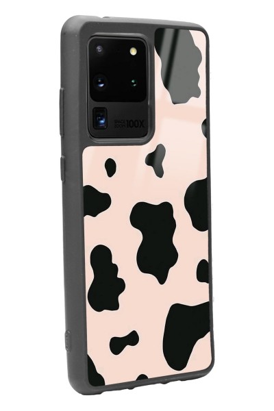 Samsung S20 Ultra Pink Milky Tasarımlı Glossy Telefon Kılıfı