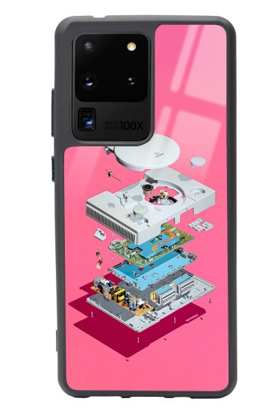Samsung S20 Ultra Playstation Tasarımlı Glossy Telefon Kılıfı
