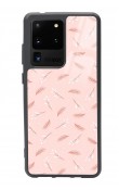 Samsung S20 Ultra Pudra Yapraklı Tasarımlı Glossy Telefon Kılıfı