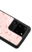 Samsung S20 Ultra Pudra Yapraklı Tasarımlı Glossy Telefon Kılıfı