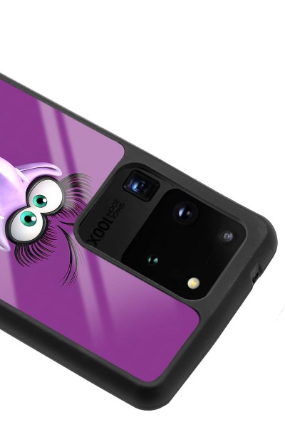 Samsung S20 Ultra Purple Angry Birds Tasarımlı Glossy Telefon Kılıfı