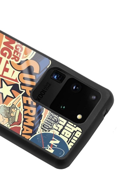 Samsung S20 Ultra Retro Marka Tasarımlı Glossy Telefon Kılıfı