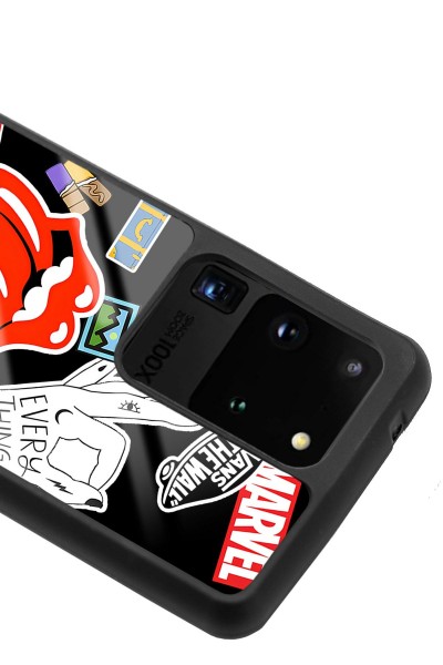Samsung S20 Ultra Sticker Tasarımlı Glossy Telefon Kılıfı