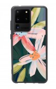 Samsung S20 Ultra Suluboya Çiçek Tasarımlı Glossy Telefon Kılıfı