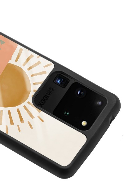 Samsung S20 Ultra Suluboya Güneş Tasarımlı Glossy Telefon Kılıfı