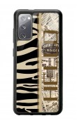 Samsung S20 Zebra Gazete Tasarımlı Glossy Telefon Kılıfı