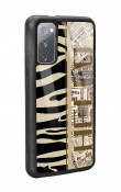 Samsung S20 Zebra Gazete Tasarımlı Glossy Telefon Kılıfı