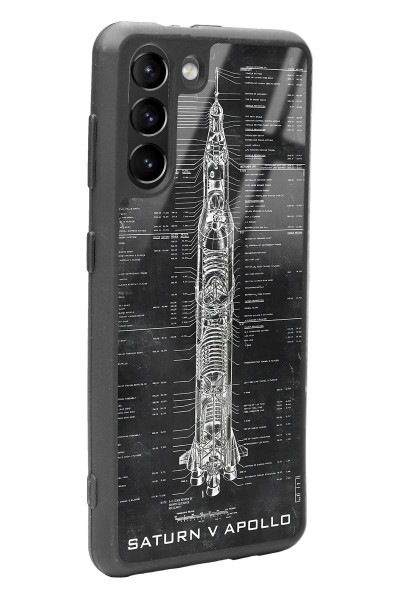 Samsung S21 Apollo Plan Tasarımlı Glossy Telefon Kılıfı