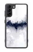 Samsung S21 Beyaz Batman Tasarımlı Glossy Telefon Kılıfı