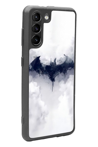 Samsung S21 Beyaz Batman Tasarımlı Glossy Telefon Kılıfı