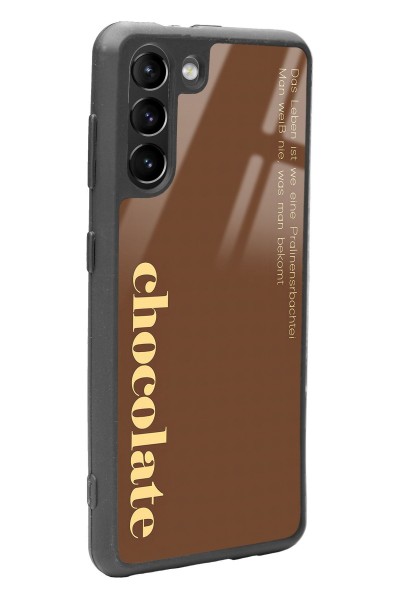Samsung S21 Choclate Tasarımlı Glossy Telefon Kılıfı