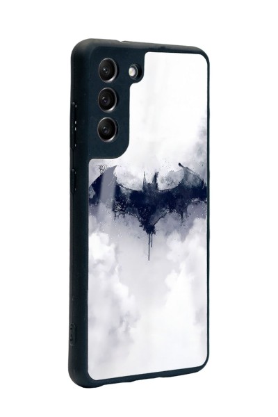 Samsung S21 Fe Beyaz Batman Tasarımlı Glossy Telefon Kılıfı