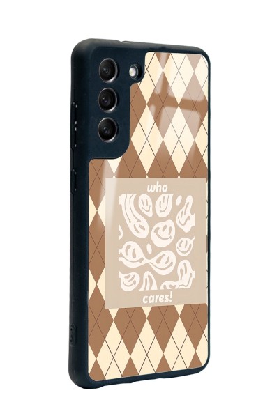 Samsung S21 Fe Ekose Smile Tasarımlı Glossy Telefon Kılıfı