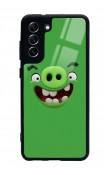 Samsung S21 Fe Green Angry Birds Tasarımlı Glossy Telefon Kılıfı