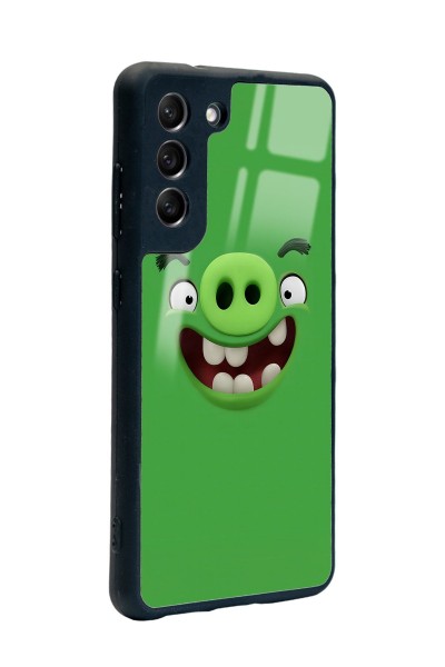 Samsung S21 Fe Green Angry Birds Tasarımlı Glossy Telefon Kılıfı
