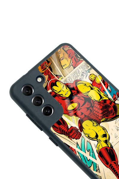 Samsung S21 Fe Iron Man Demir Adam Tasarımlı Glossy Telefon Kılıfı