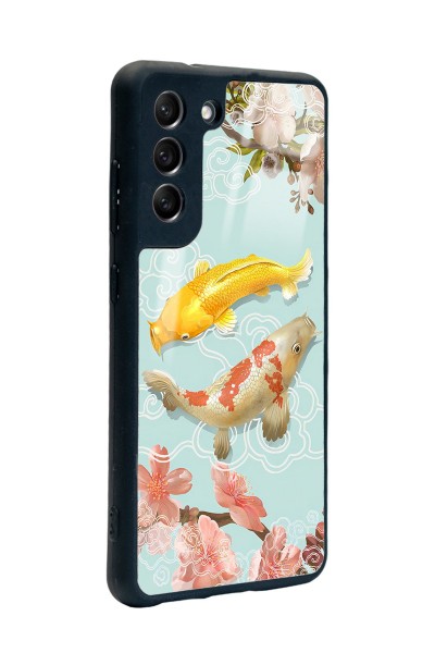 Samsung S21 Fe Koi Balığı Tasarımlı Glossy Telefon Kılıfı
