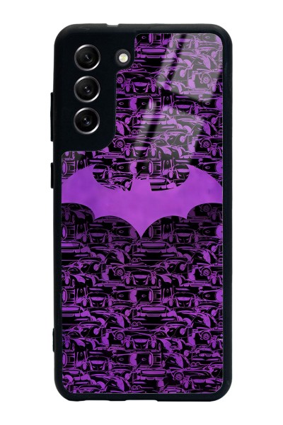 Samsung S21 Fe Lila Batman Tasarımlı Glossy Telefon Kılıfı