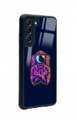 Samsung S21 Fe Neon Astronot Tasarımlı Glossy Telefon Kılıfı