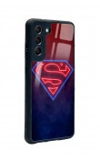 Samsung S21 Fe Neon Superman Tasarımlı Glossy Telefon Kılıfı