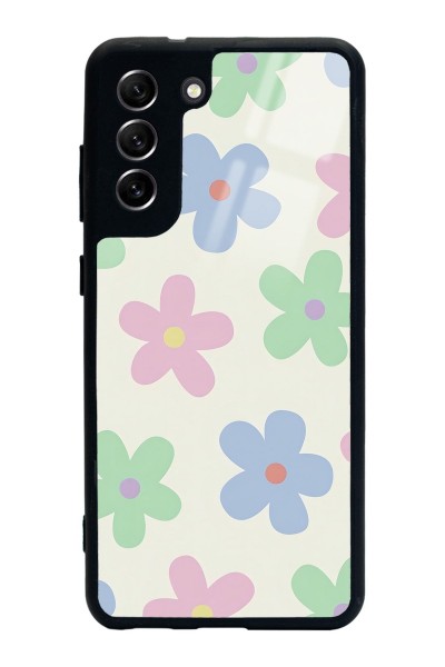 Samsung S21 Fe Nude Çiçek Tasarımlı Glossy Telefon Kılıfı
