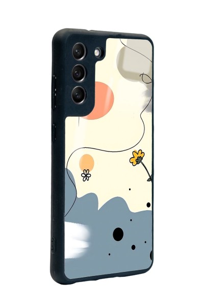 Samsung S21 Fe Nude Papatya Tasarımlı Glossy Telefon Kılıfı