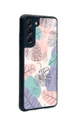 Samsung S21 Fe Nude Yapraklar Tasarımlı Glossy Telefon Kılıfı