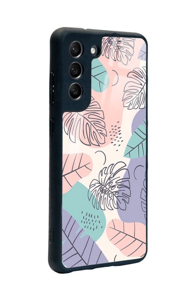 Samsung S21 Fe Nude Yapraklar Tasarımlı Glossy Telefon Kılıfı
