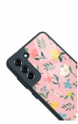 Samsung S21 Fe Pinky Flowers Tasarımlı Glossy Telefon Kılıfı