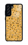 Samsung S21 Fe Sarı Bindanlı Tasarımlı Glossy Telefon Kılıfı