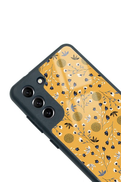 Samsung S21 Fe Sarı Bindanlı Tasarımlı Glossy Telefon Kılıfı