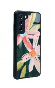 Samsung S21 Fe Suluboya Çiçek Tasarımlı Glossy Telefon Kılıfı