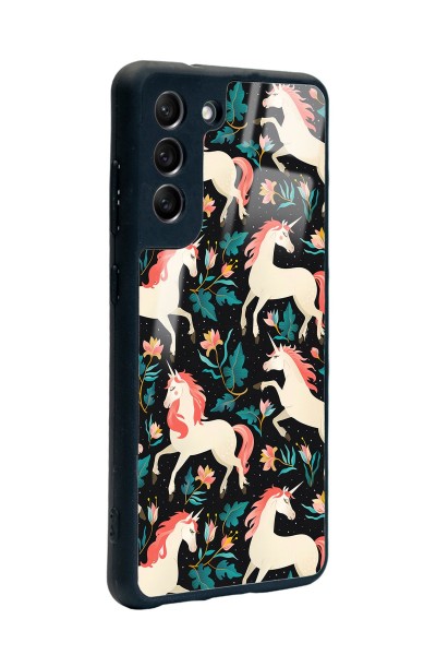 Samsung S21 Fe Unicorn Desenli Tasarımlı Glossy Telefon Kılıfı