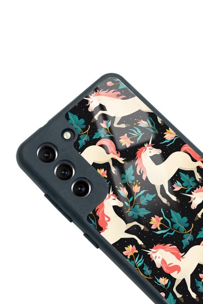 Samsung S21 Fe Unicorn Desenli Tasarımlı Glossy Telefon Kılıfı