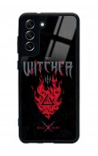 Samsung S21 Fe Witcher 3 Fire Tasarımlı Glossy Telefon Kılıfı