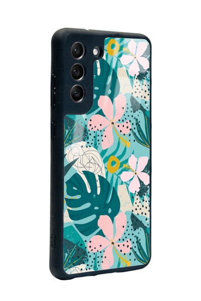 Samsung S21 Fe Yaprak Sanatı Tasarımlı Glossy Telefon Kılıfı
