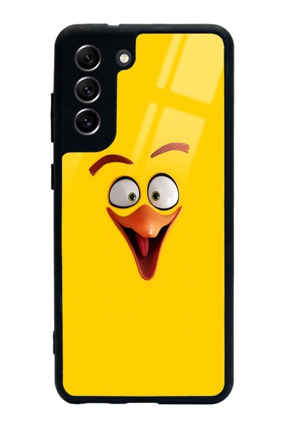 Samsung S21 Fe Yellow Angry Birds Tasarımlı Glossy Telefon Kılıfı