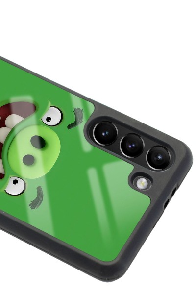 Samsung S21 Green Angry Birds Tasarımlı Glossy Telefon Kılıfı