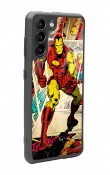 Samsung S21 Iron Man Demir Adam Tasarımlı Glossy Telefon Kılıfı
