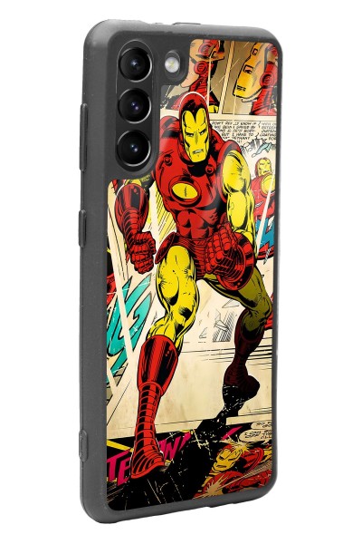 Samsung S21 Iron Man Demir Adam Tasarımlı Glossy Telefon Kılıfı
