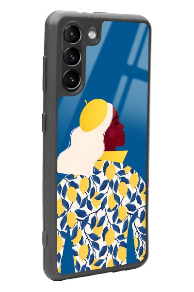 Samsung S21 Lemon Woman Tasarımlı Glossy Telefon Kılıfı