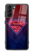 Samsung S21 Neon Superman Tasarımlı Glossy Telefon Kılıfı
