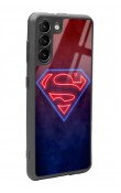Samsung S21 Neon Superman Tasarımlı Glossy Telefon Kılıfı