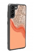 Samsung S21 Nude Benekli Tasarımlı Glossy Telefon Kılıfı