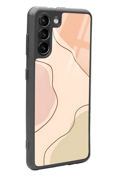Samsung S21 Nude Colors Tasarımlı Glossy Telefon Kılıfı