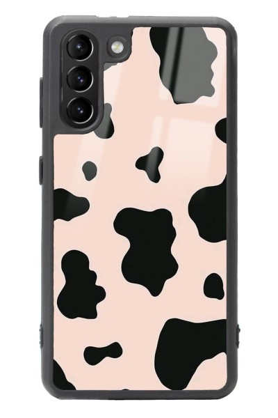 Samsung S21 Pink Milky Tasarımlı Glossy Telefon Kılıfı